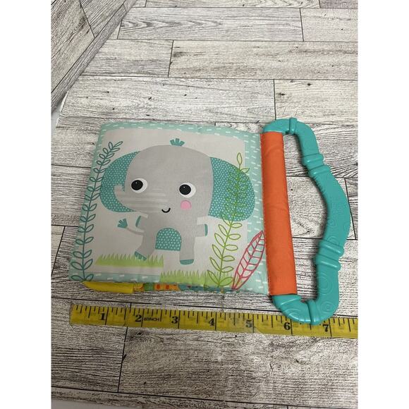 Bright Starts Elephant Toy Lot Plush Lovey Teether Crinkle Book Stuffed Animal - Picture 4 of 9